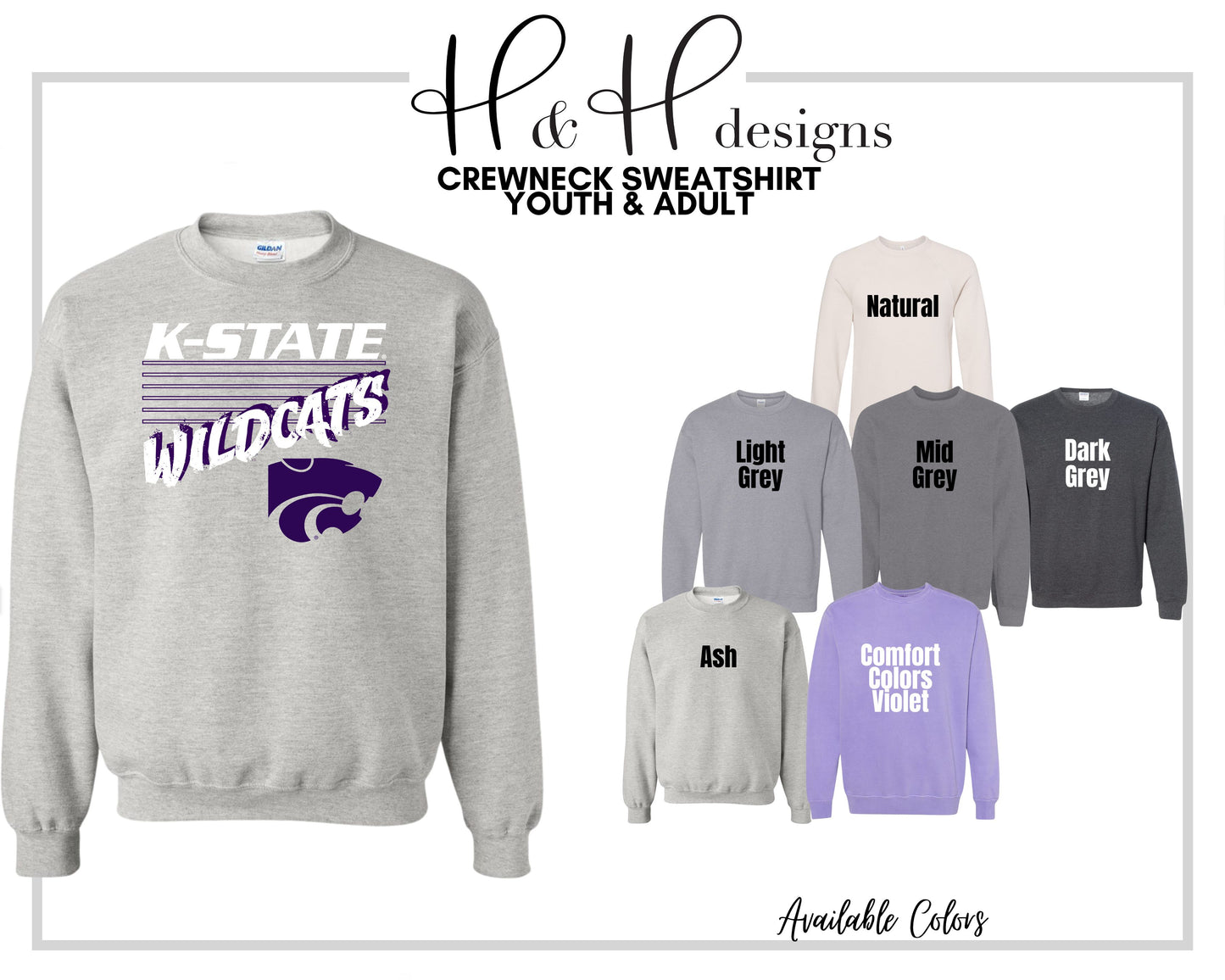 Wildcats Six Rectangles ~ Licensed Apparel ~ HHKSU184