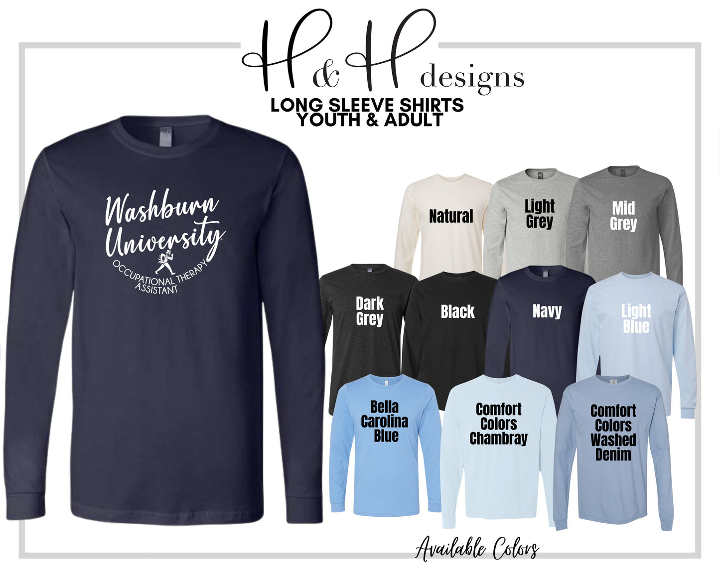 Washburn University Occupational Therapy Assistant Classic Round~ Licensed Apparel ~ HHWU233