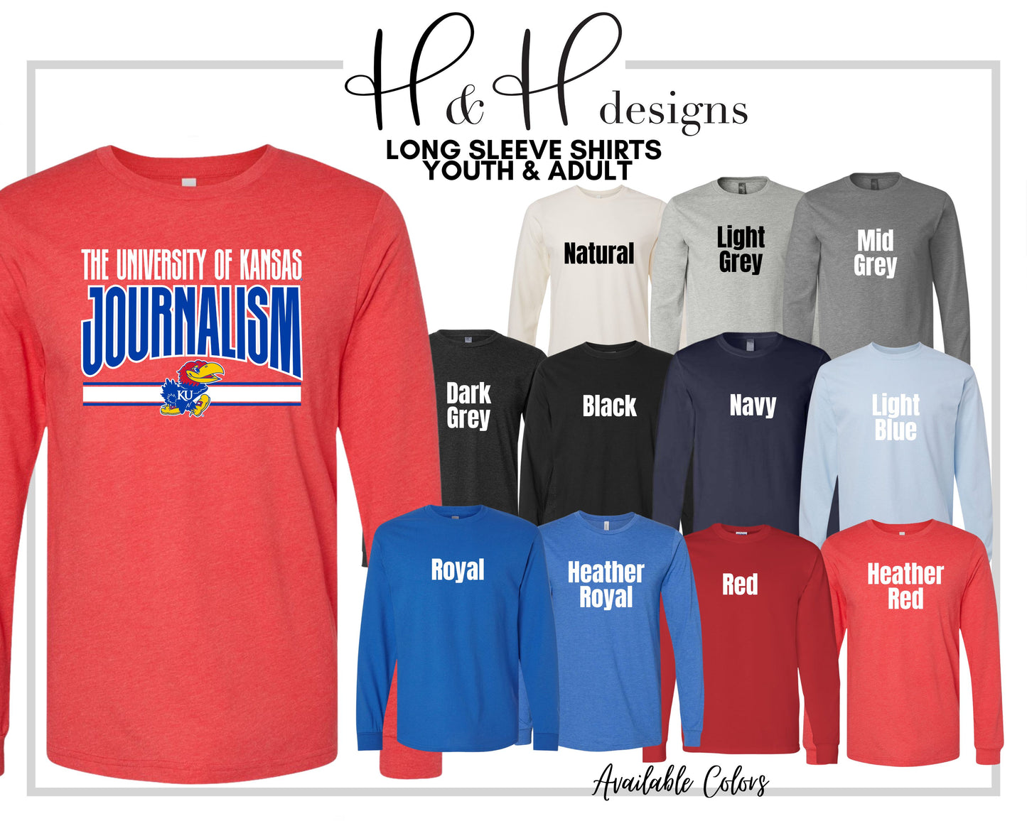 The University of Kansas Journalism Warp ~ Licensed Apparel ~ HHKU188