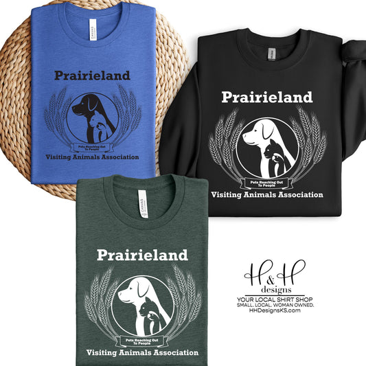 Prairieland Visiting Animal Association - Full Front  - Tees and Sweatshirts
