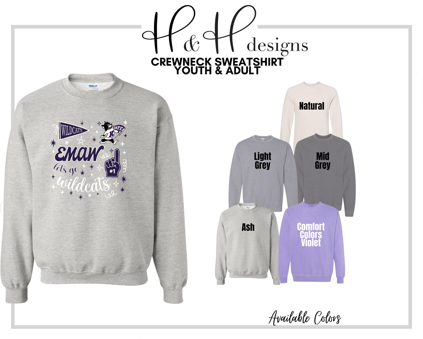 Kansas State Wildcats Game Day Spirit ~ Licensed Apparel ~ HHKSU205