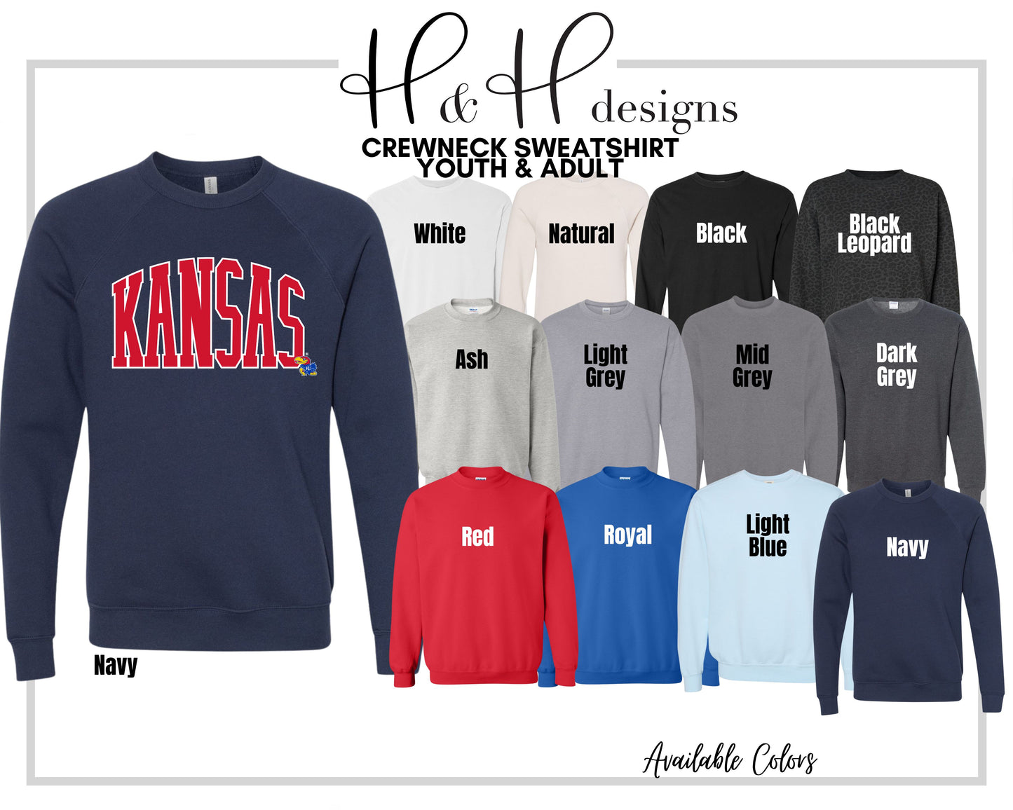 Kansas Arch - Red  ~ Licensed Apparel ~ HHKU121