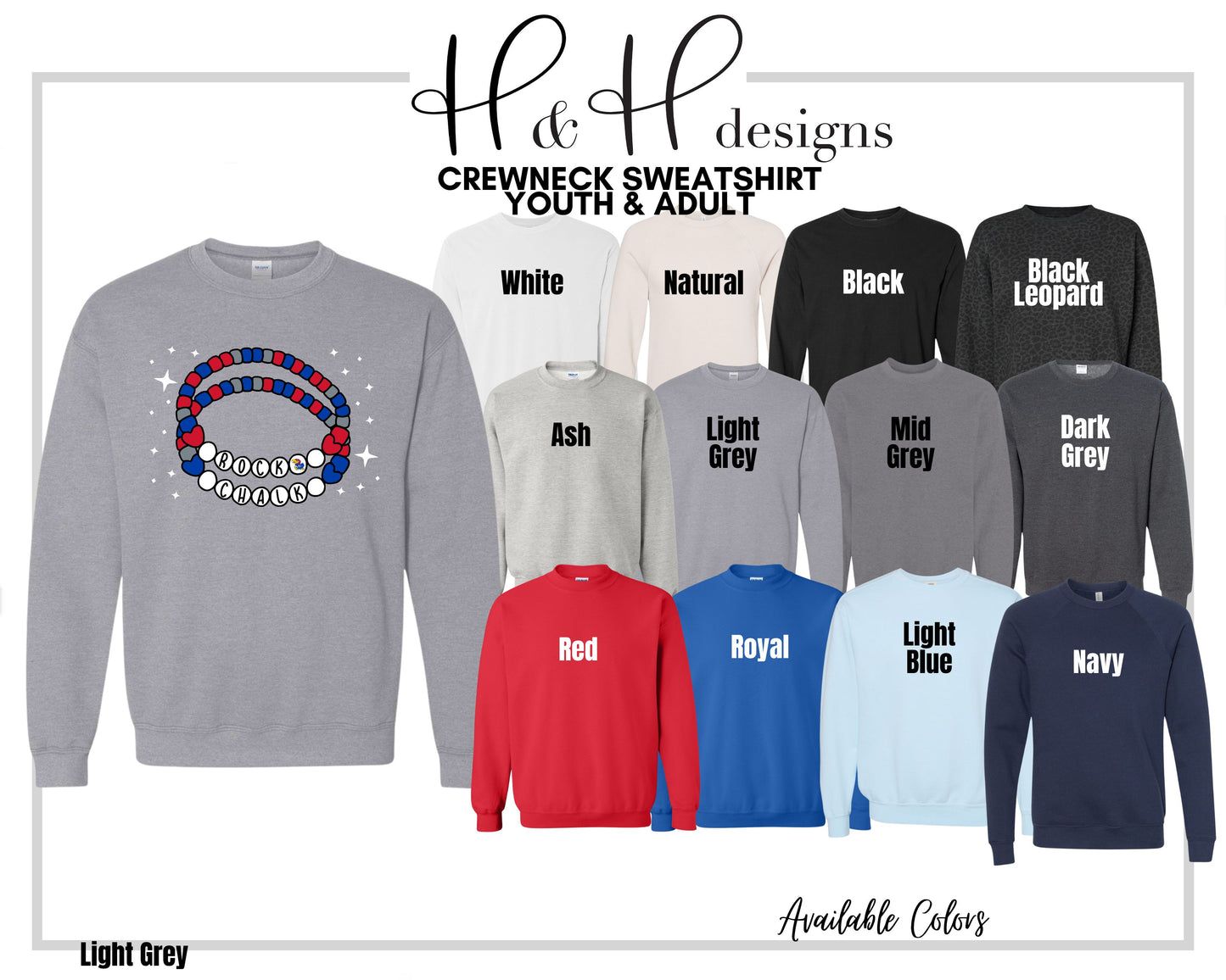 Rock Chalk Friendship Bracelets~ Licensed Apparel ~ HHKU119