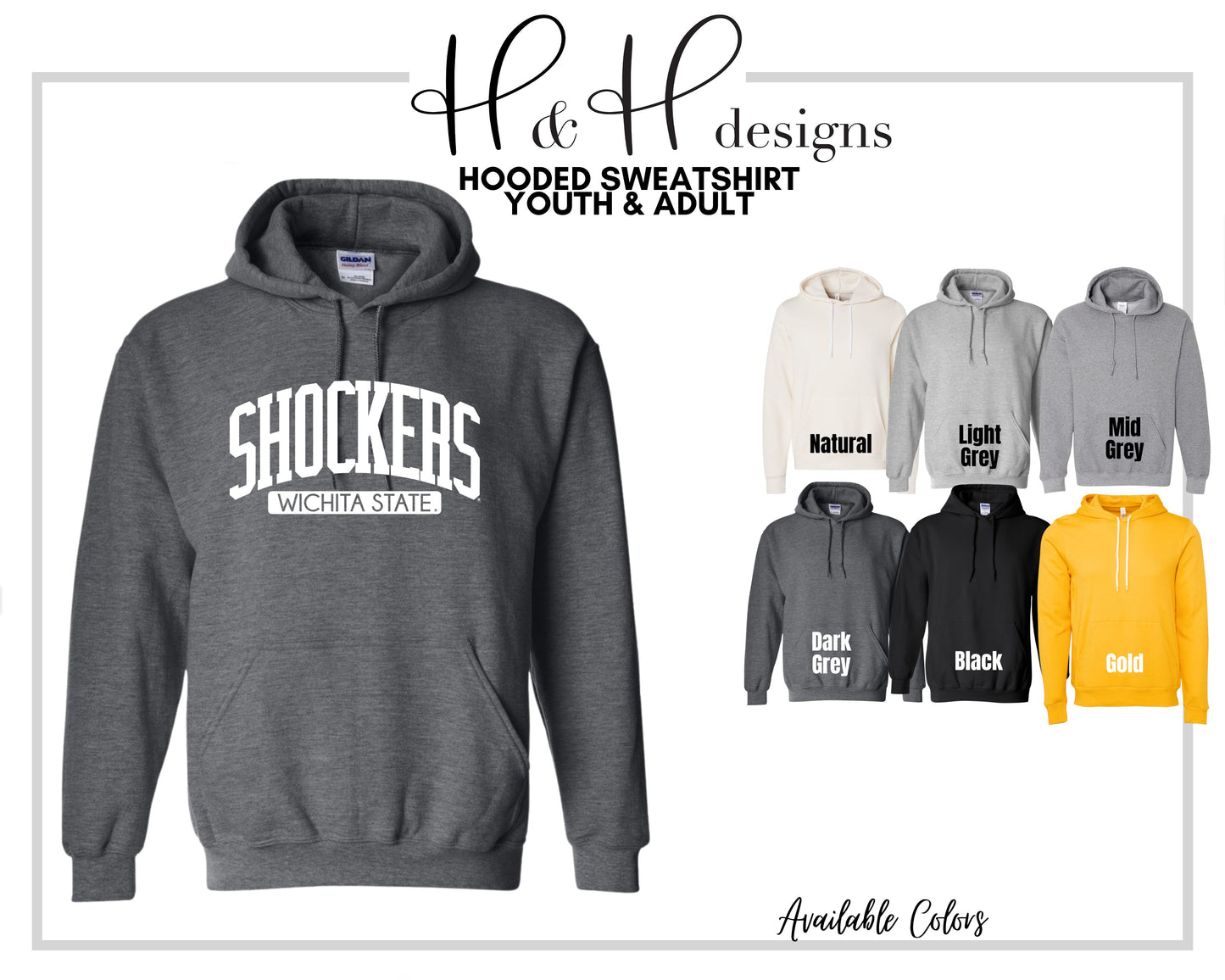 Shockers Classic Block Arch ~ Licensed Apparel ~ HHWSU109