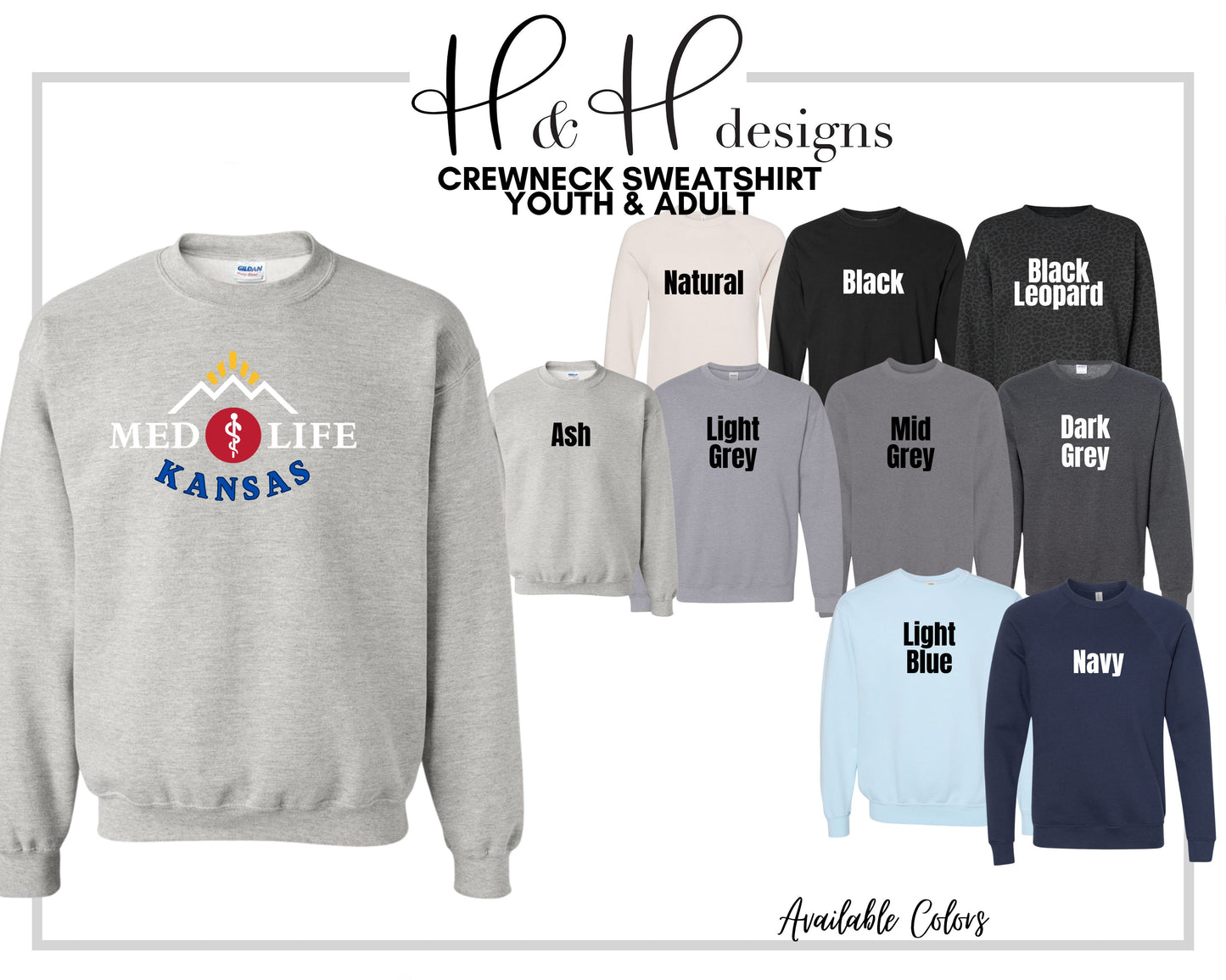Medlife Kansas for Black ~ KU Medlife Licensed Apparel ~ HHKU144