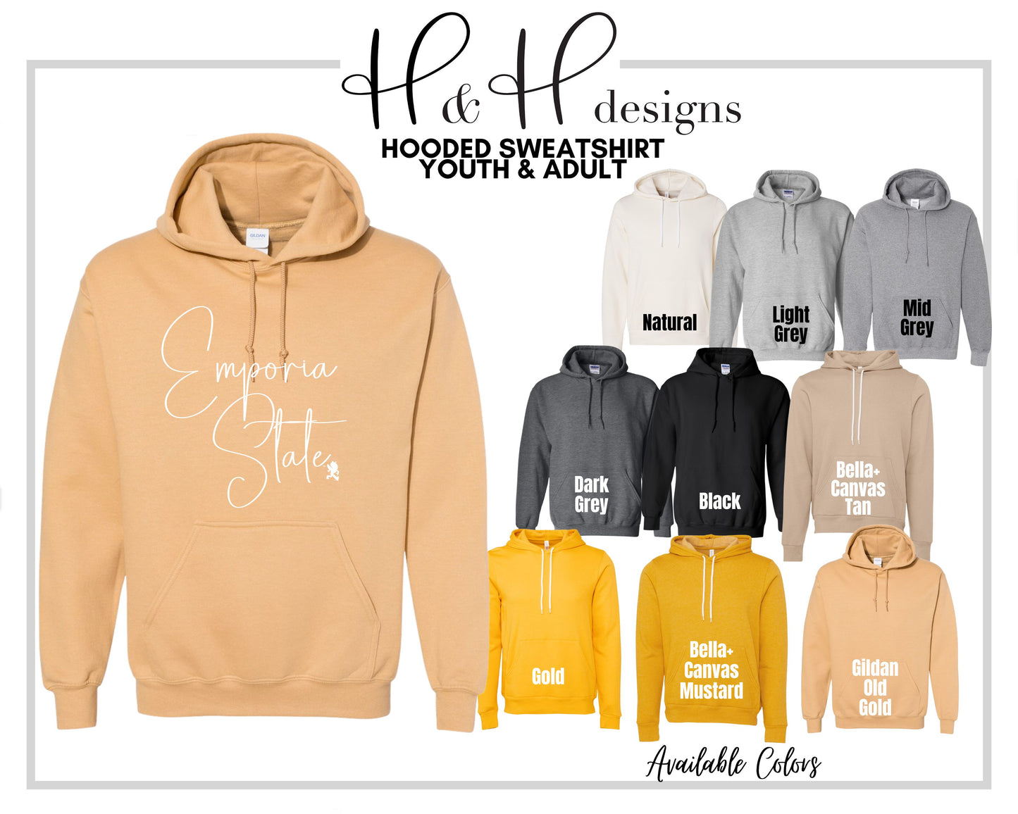 Emporia State Swirly Script ~ Licensed Apparel ~ HHESU108