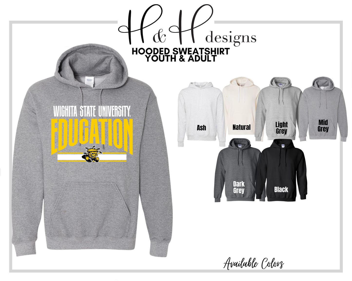 Wichita State University Education Warp  ~ Licensed Apparel ~ HHWSU136