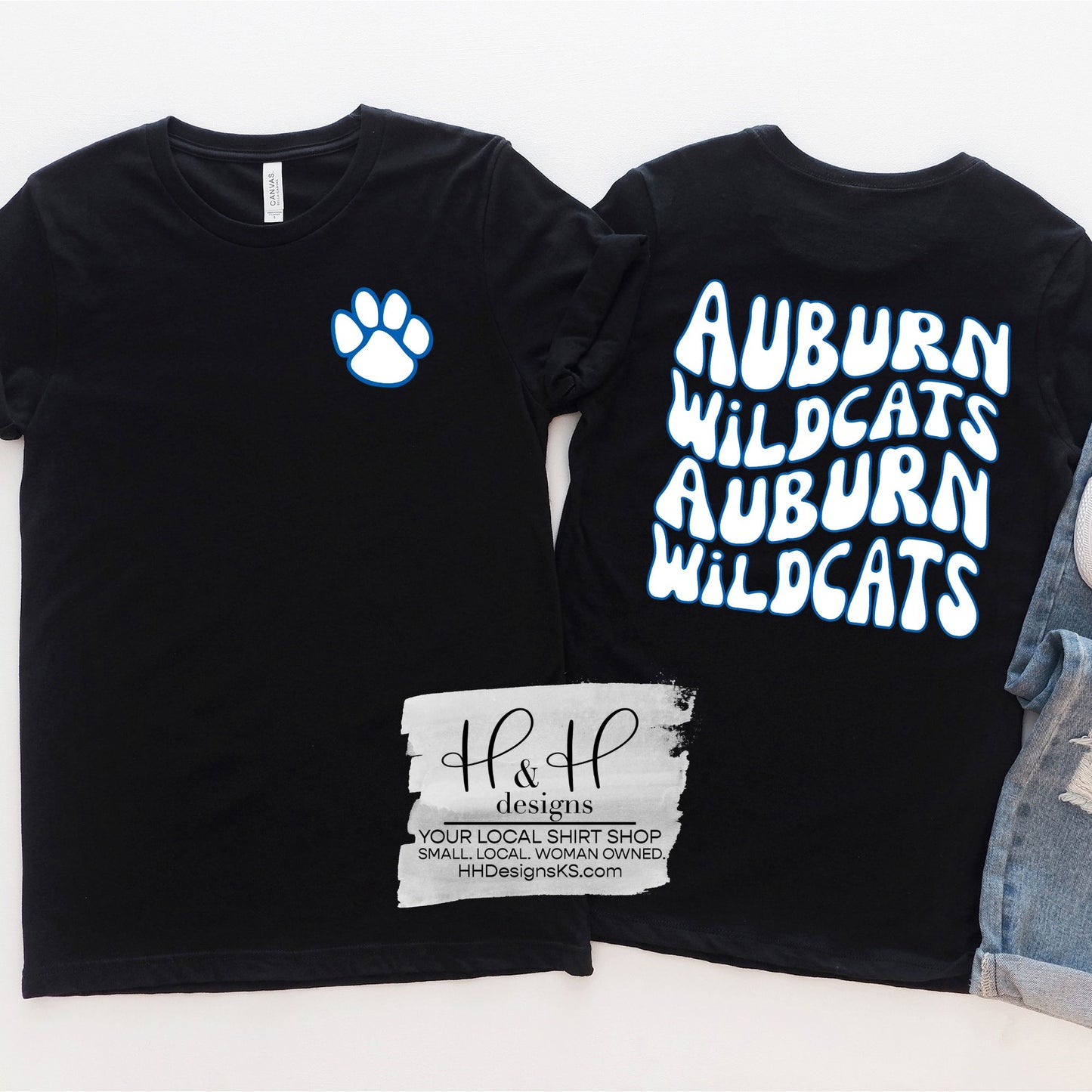 Auburn Retro Wavy with Pocket Mascot