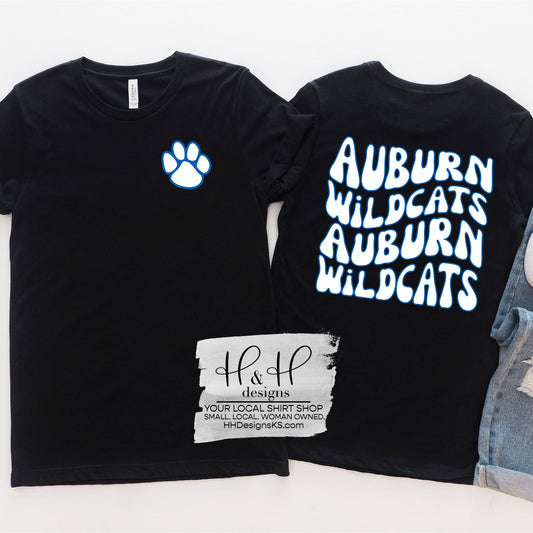 Auburn Retro Wavy with Pocket Mascot