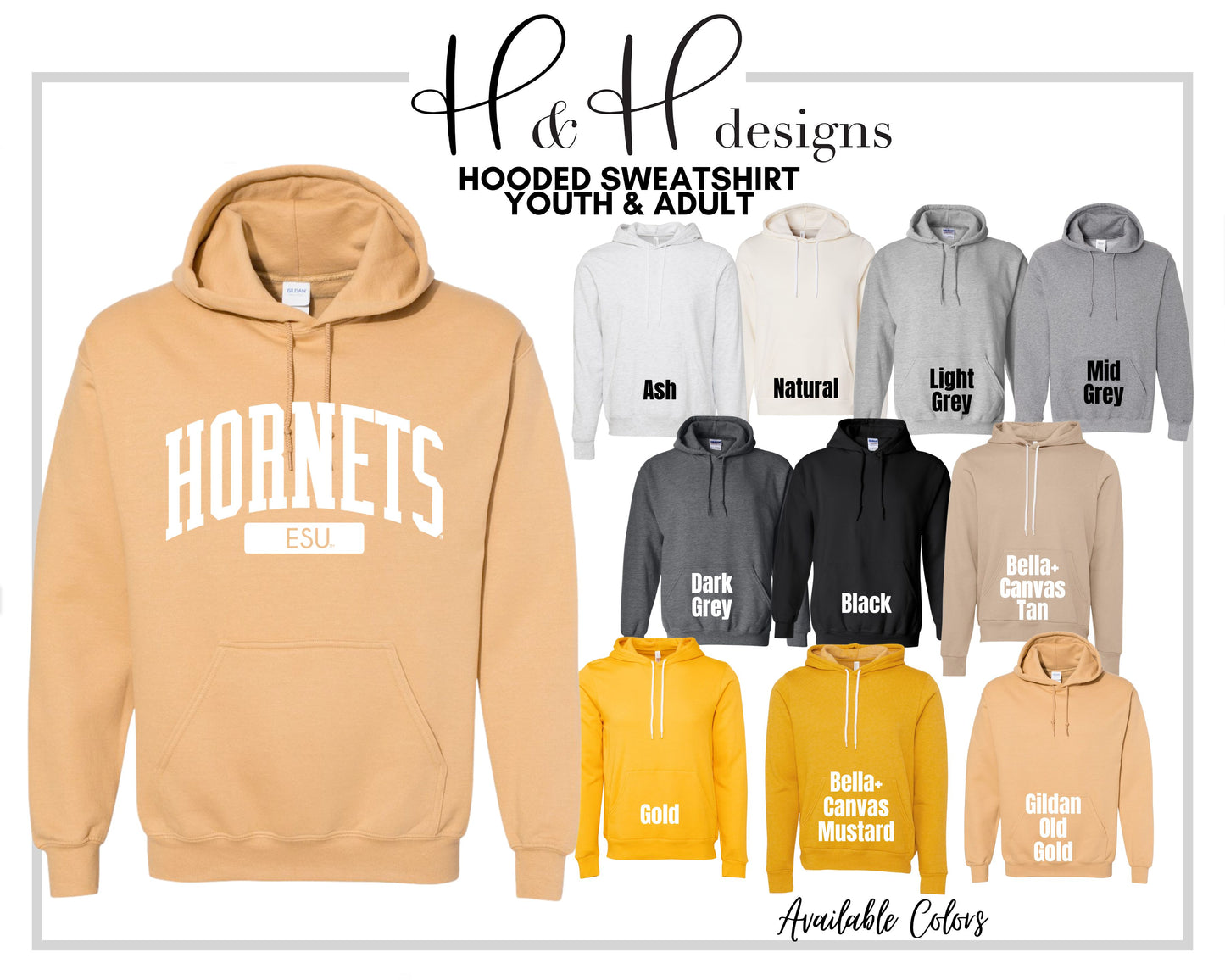 Hornets Classic Block Arch ~ Licensed Apparel ~ HHESU113
