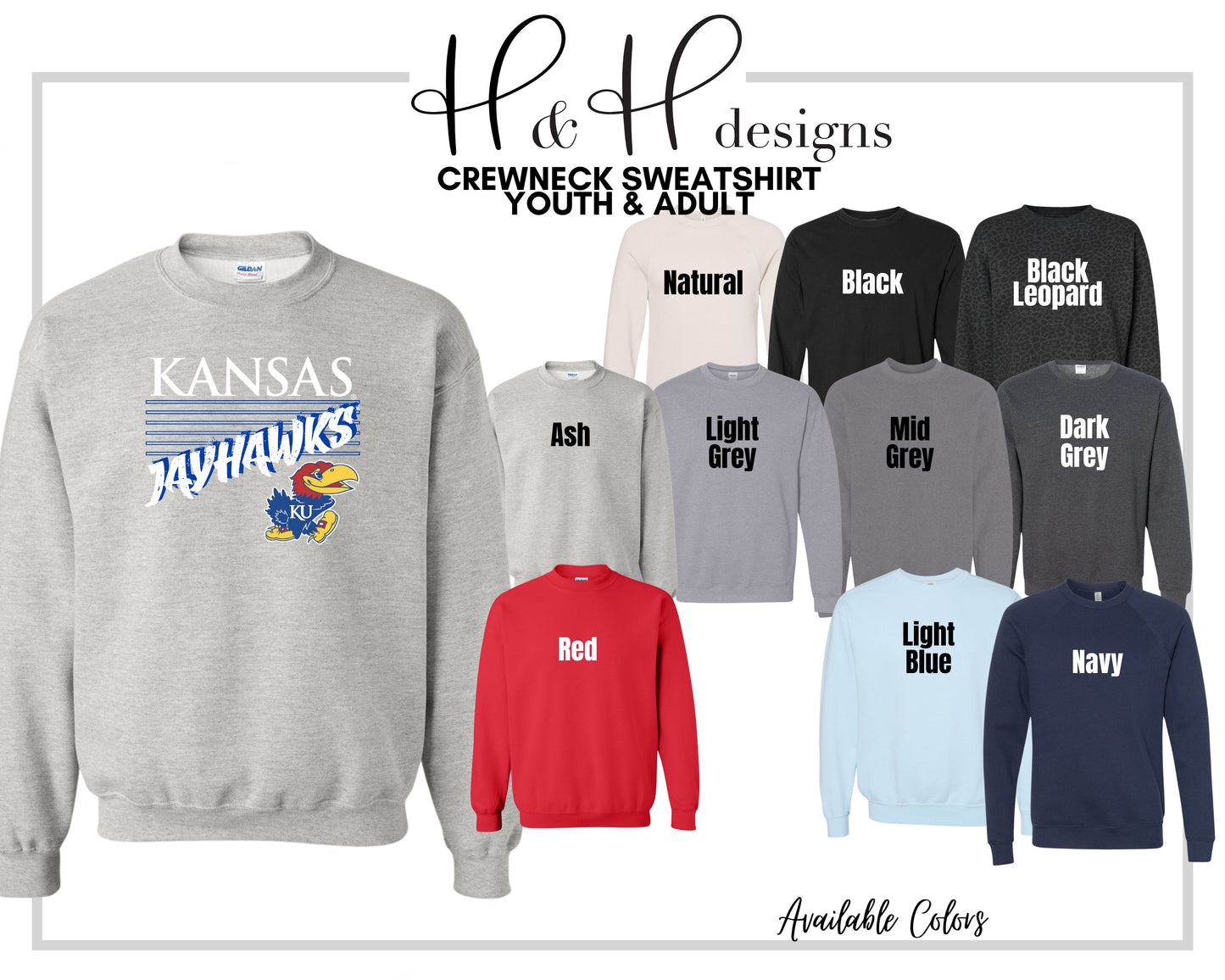 Jayhawks Six Rectangles ~ Licensed Apparel ~ HHKU159