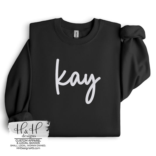 KAY 3D Puff Embroidery Script! ~ KLC Campers