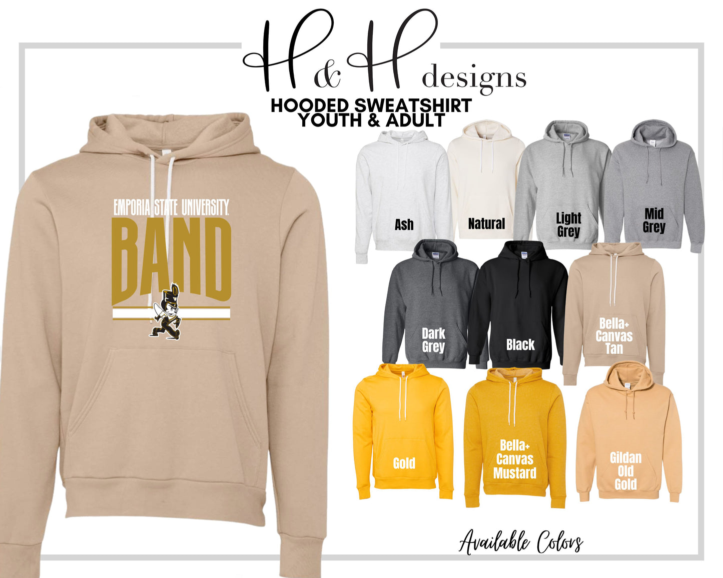 Emporia State University Band Warp  ~ Licensed Apparel ~ HHESU151