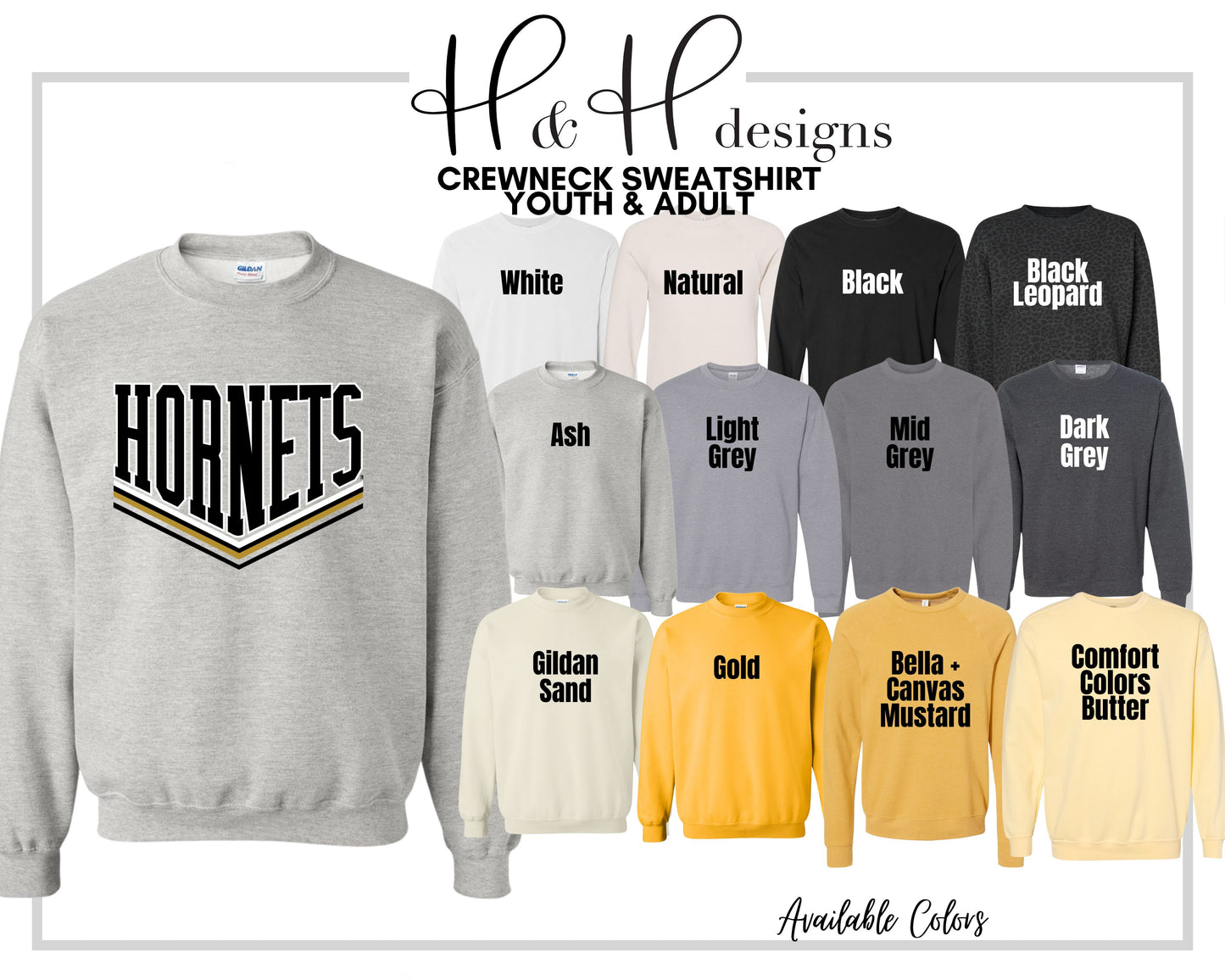 Hornets Double Point ~ Licensed Apparel ~ HHESU107