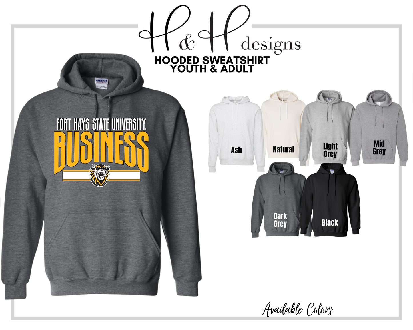 Fort Hays State Business Warp  ~ Licensed Apparel ~ HHFHSU135