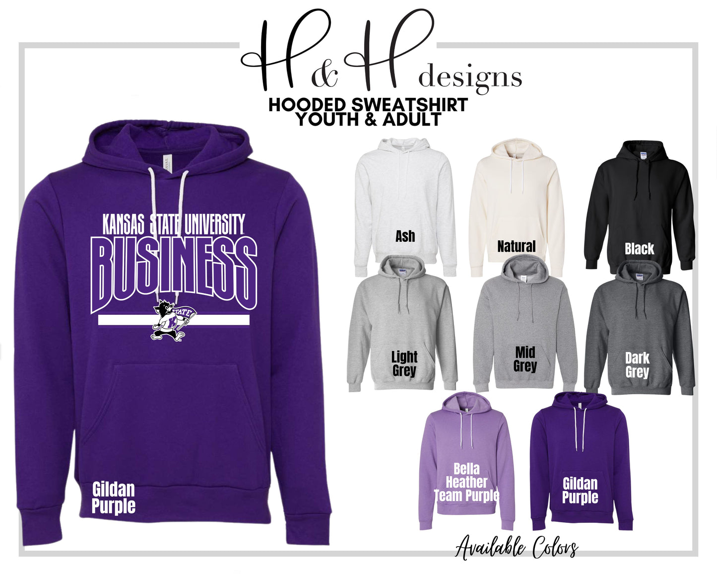 Kansas State University Business Warp ~ Licensed Apparel ~ HHKSU211