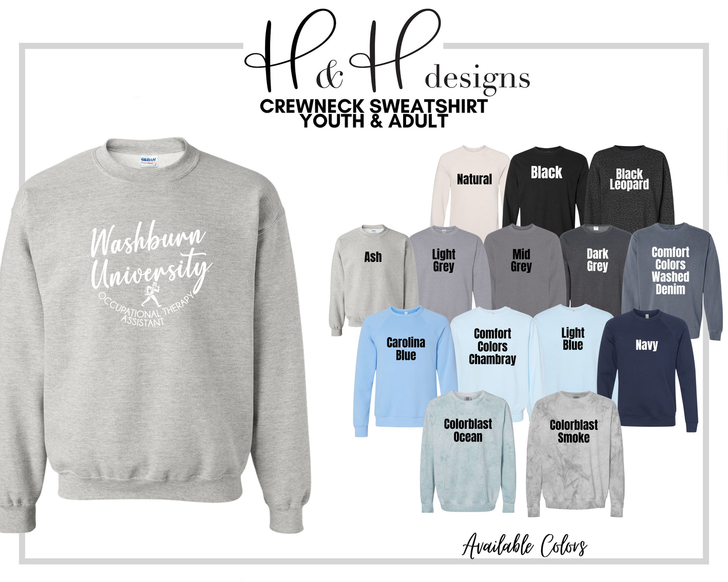 Washburn University Occupational Therapy Assistant Classic Round~ Licensed Apparel ~ HHWU233