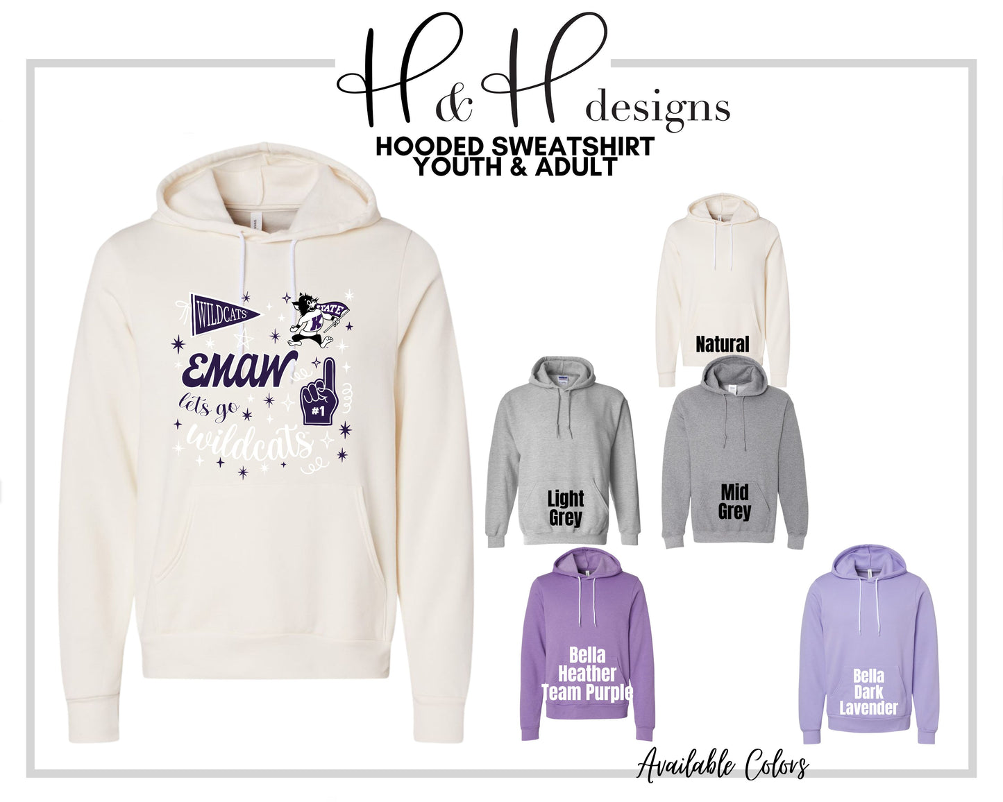 Kansas State Wildcats Game Day Spirit ~ Licensed Apparel ~ HHKSU205