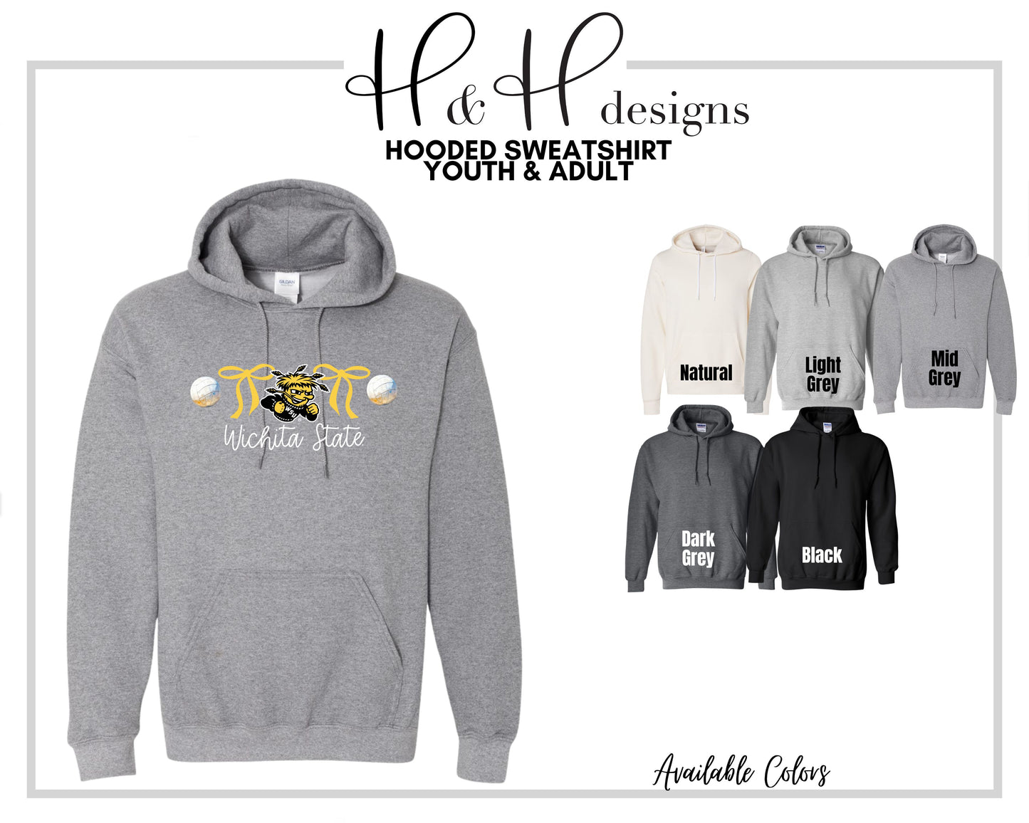 Wichita State Coquette Volleyball Bows ~ Licensed Apparel ~ HHWSU118