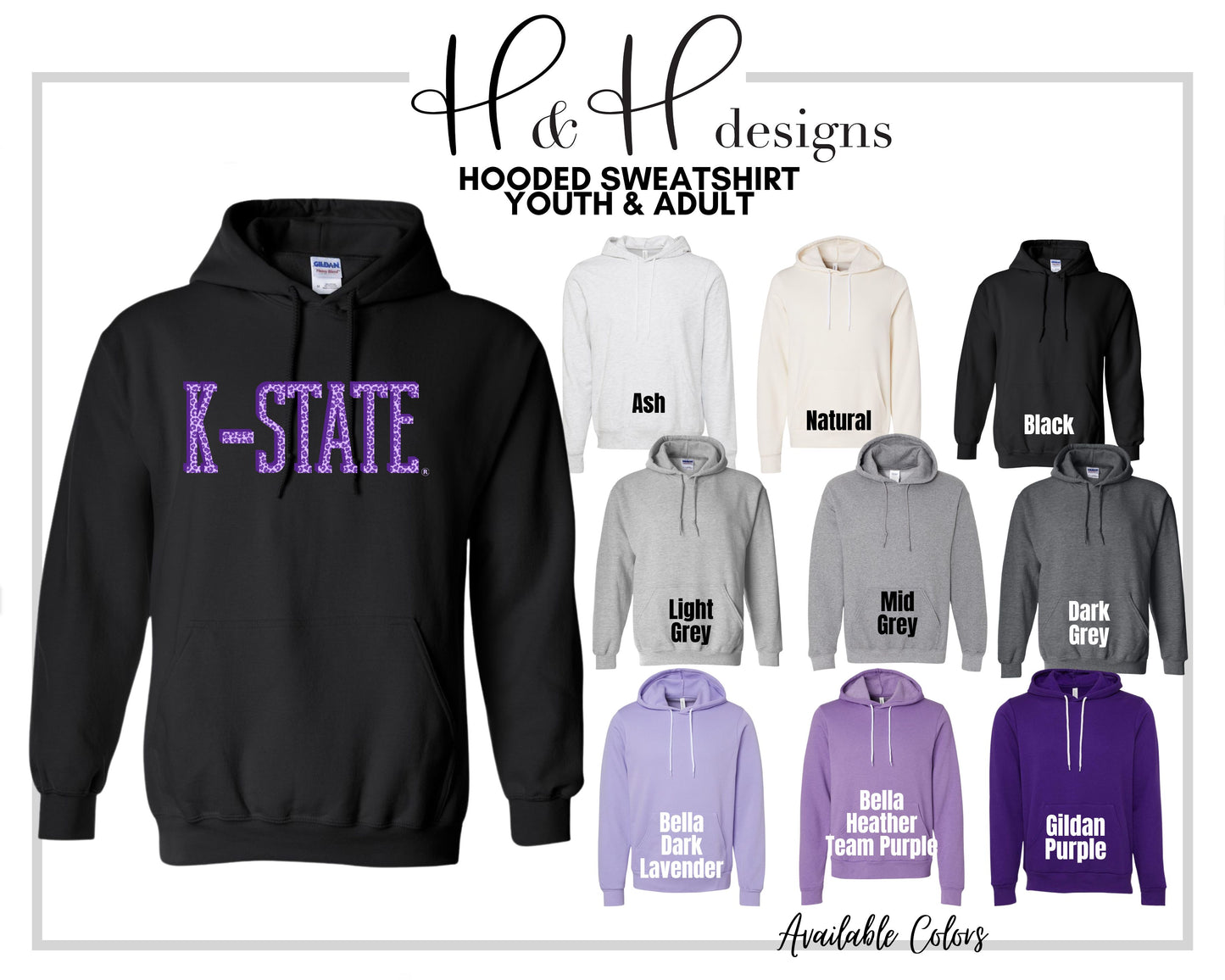 Animal Print K-State ~ HHKSU150 ~ Licensed K-State Apparel
