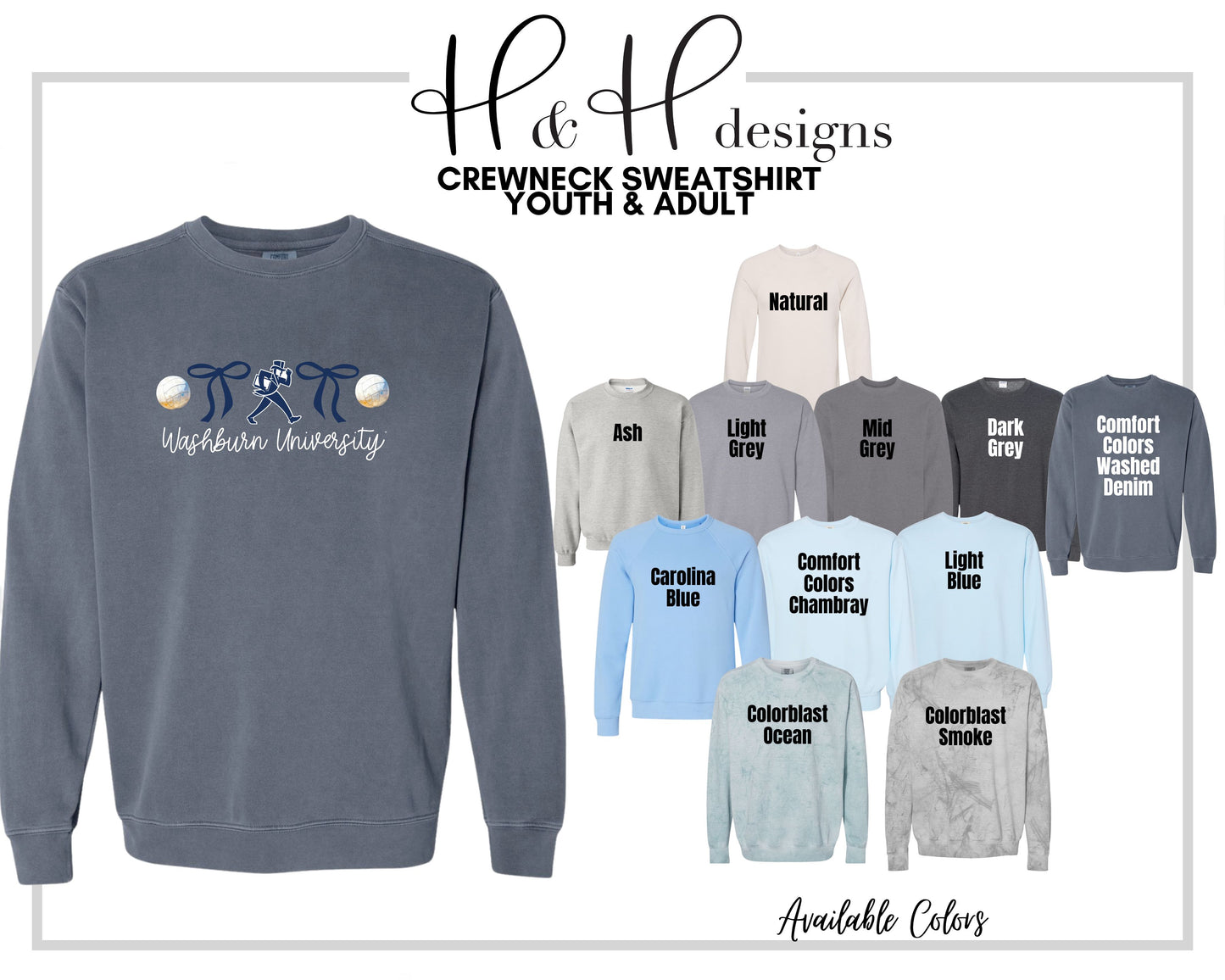 Washburn University Volleyball Coquette Bows  ~ Licensed Apparel ~ HHWU208