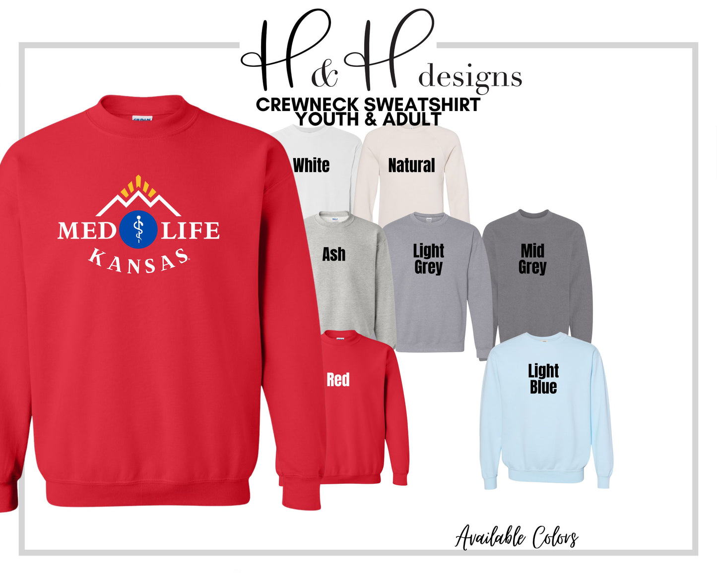 Medlife Kansas for Red~ KU Medlife Licensed Apparel ~ HHKU146
