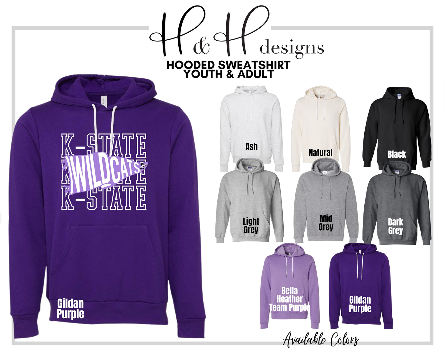 K-State Pennant Stack ~ HHKSU174