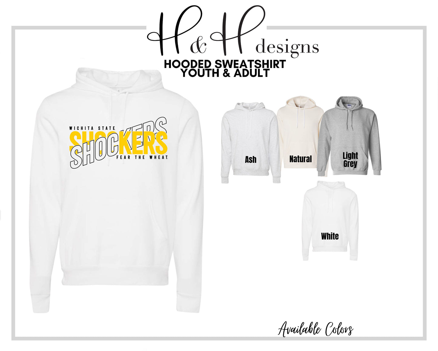 Wichita State Shockers Double Vision  ~ Licensed Apparel ~ HHWSU105