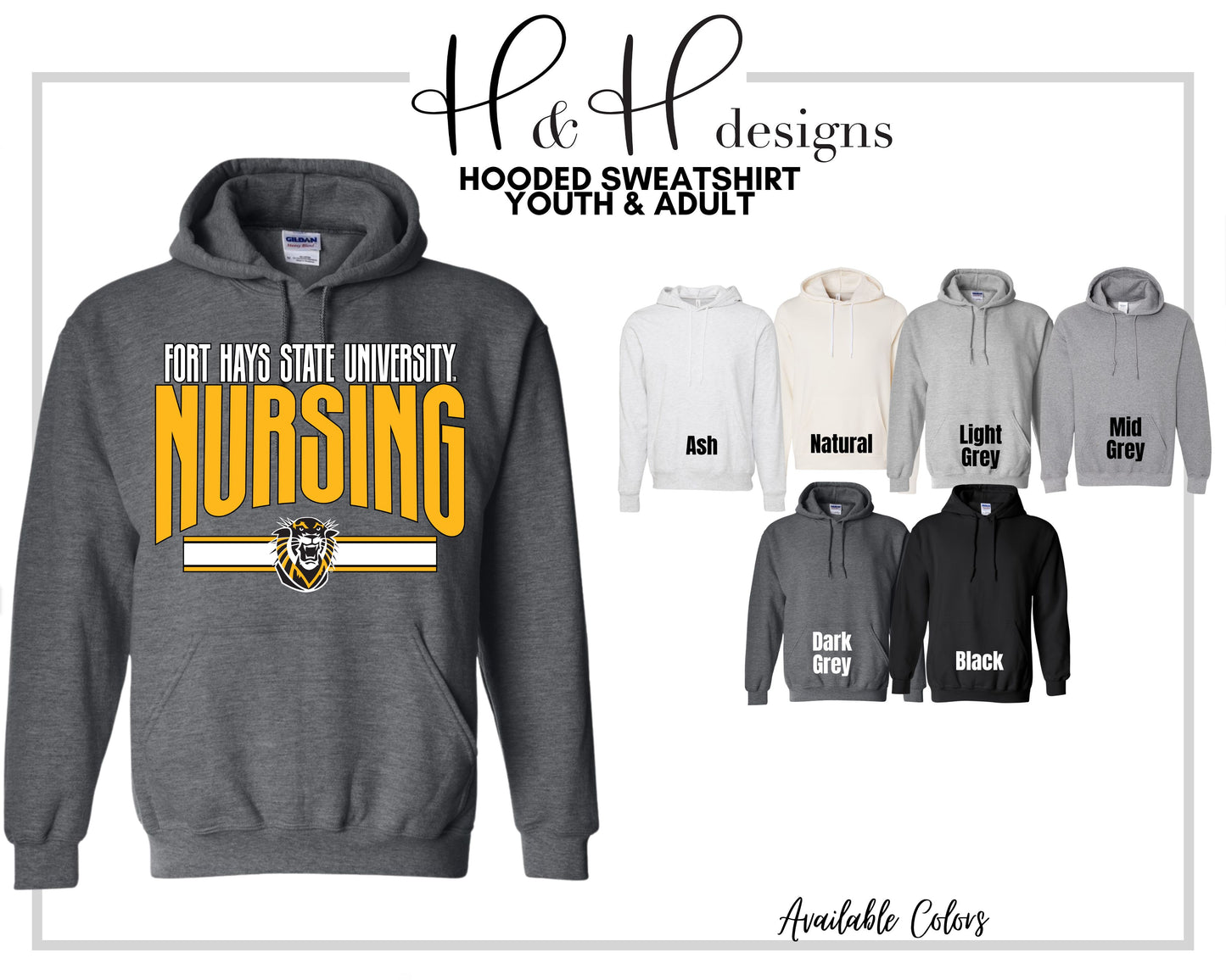 Fort Hays State Nursing Warp  ~ Licensed Apparel ~ HHFHSU133
