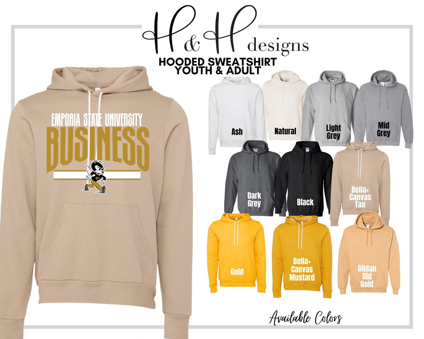 Emporia State University Business Warp ~ Licensed Apparel ~ HHESU149