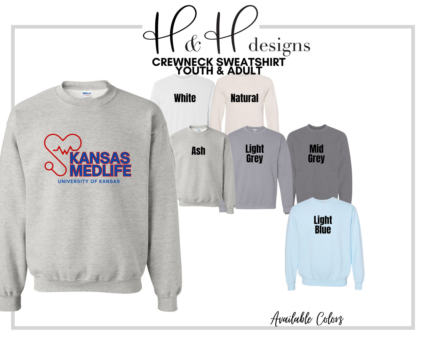 Kansas Medlife Red and Blue ~ KU Medlife Licensed Apparel ~ HHKU141