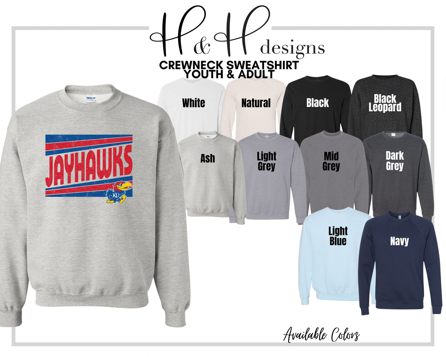 Jayhawks Triple Triangle ~ Licensed Apparel ~ HHKU157