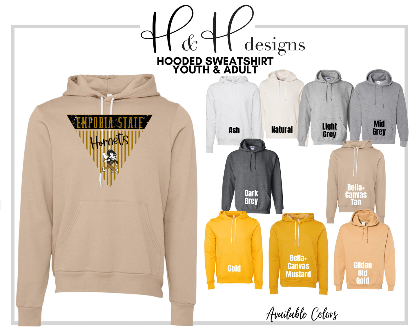 Emporia State Striped Pennant ~ Licensed Apparel ~ HHESU141