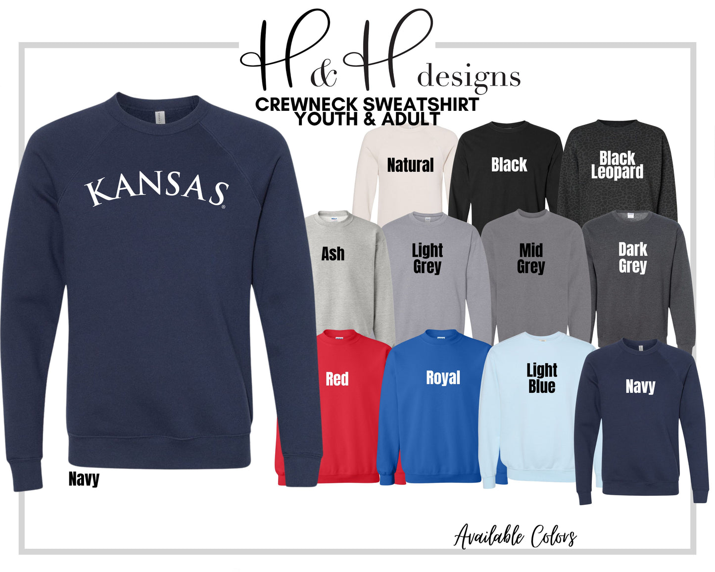 Kansas Official Arch ~ Licensed Apparel ~ HHKU130