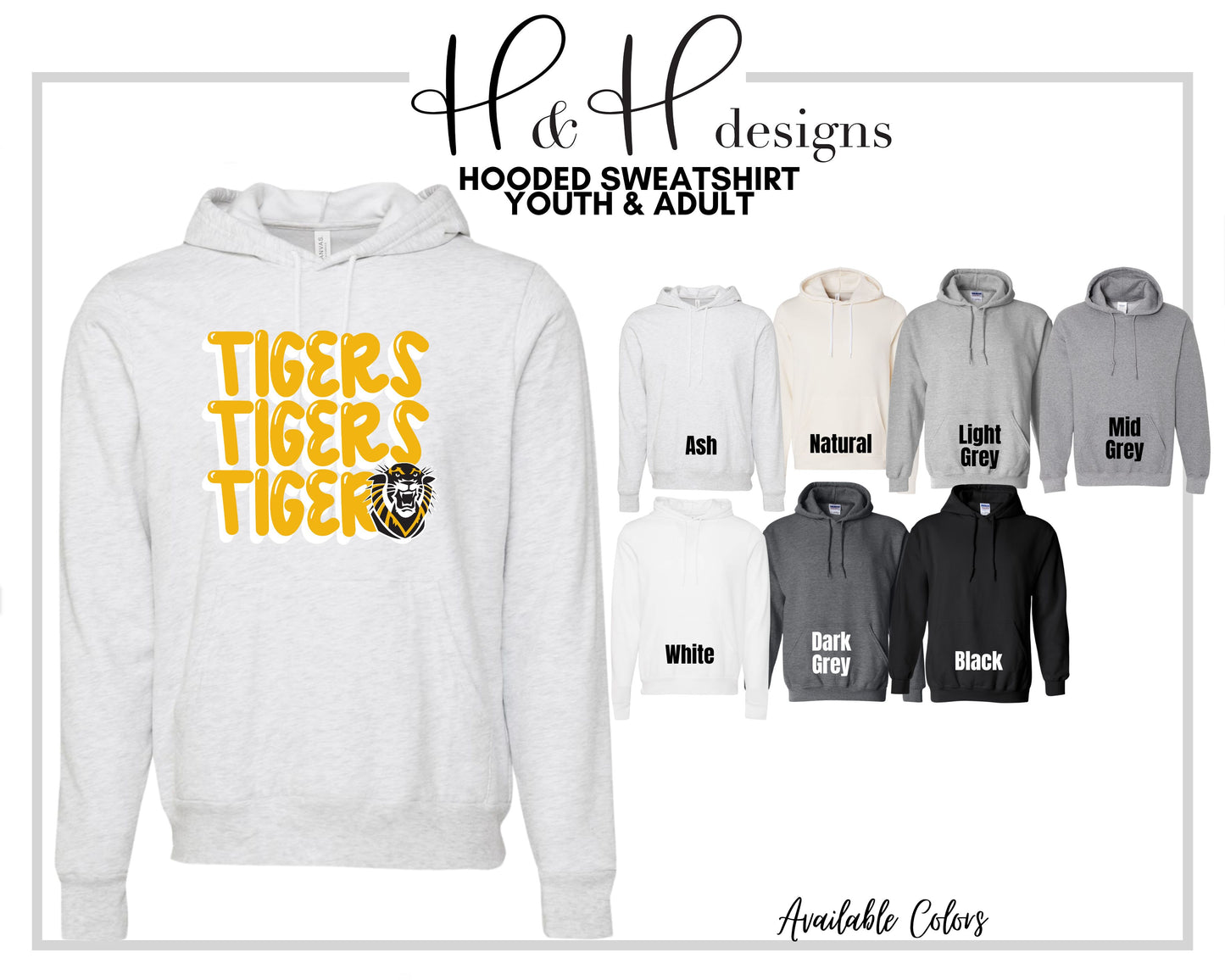 Tigers Doodle Stack ~ Licensed Apparel ~ HHFHSU106