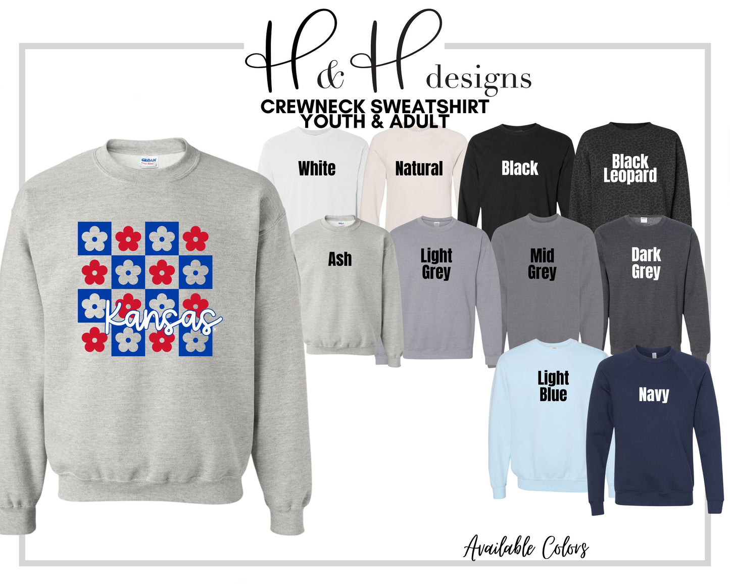 Kansas Daisy Block~ Licensed Apparel ~ HHKU108