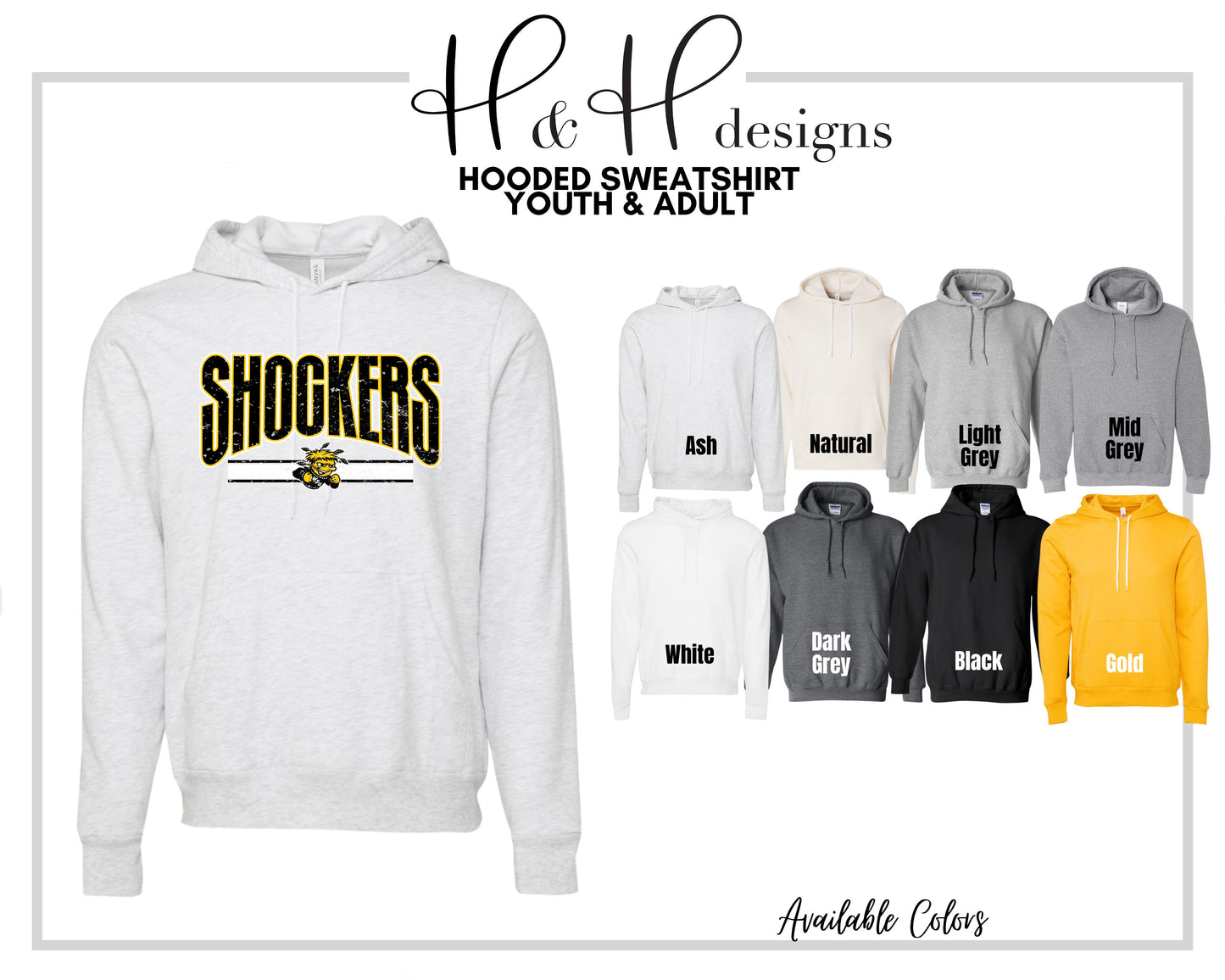 Shockers Distressed Warp  ~ Licensed Apparel ~ HHWSU103