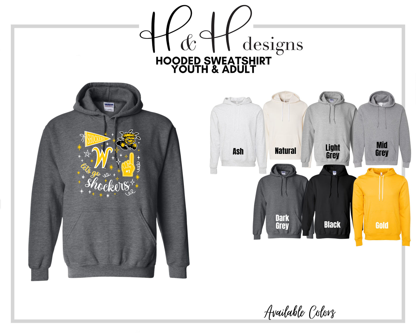 Wichita State Shockers Game Day Spirit ~ Licensed Apparel ~ HHWSU131