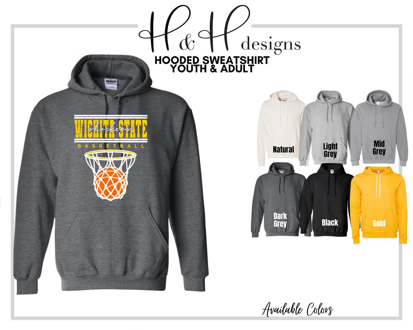 Wichita State Shockers Double Lined Basketball ~ Licensed Apparel ~ HHWSU132