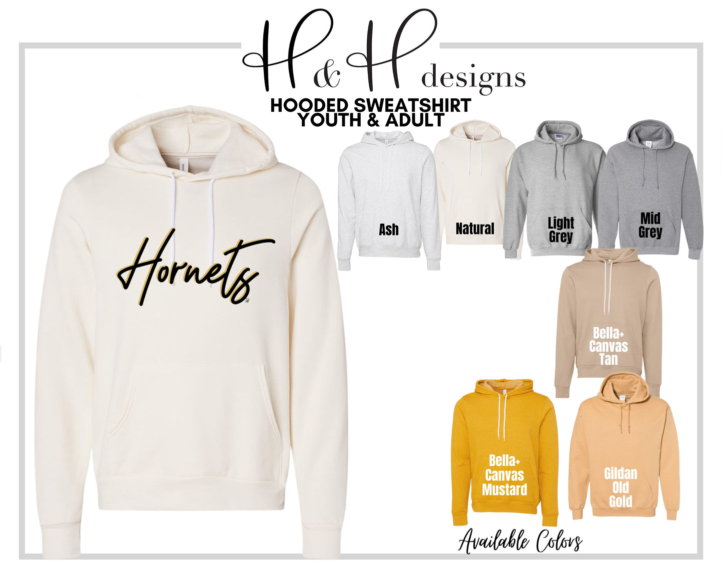 Hornets Script Stack ~ Licensed Apparel ~ HHESU103