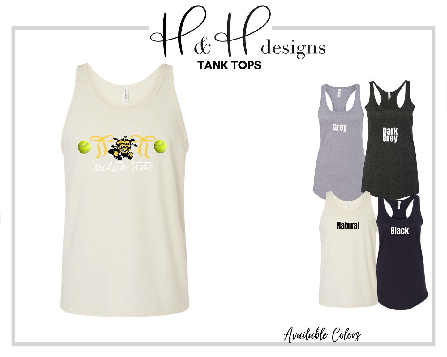 Wichita State Coquette Tennis Bows  ~ Licensed Apparel ~ HHWSU120