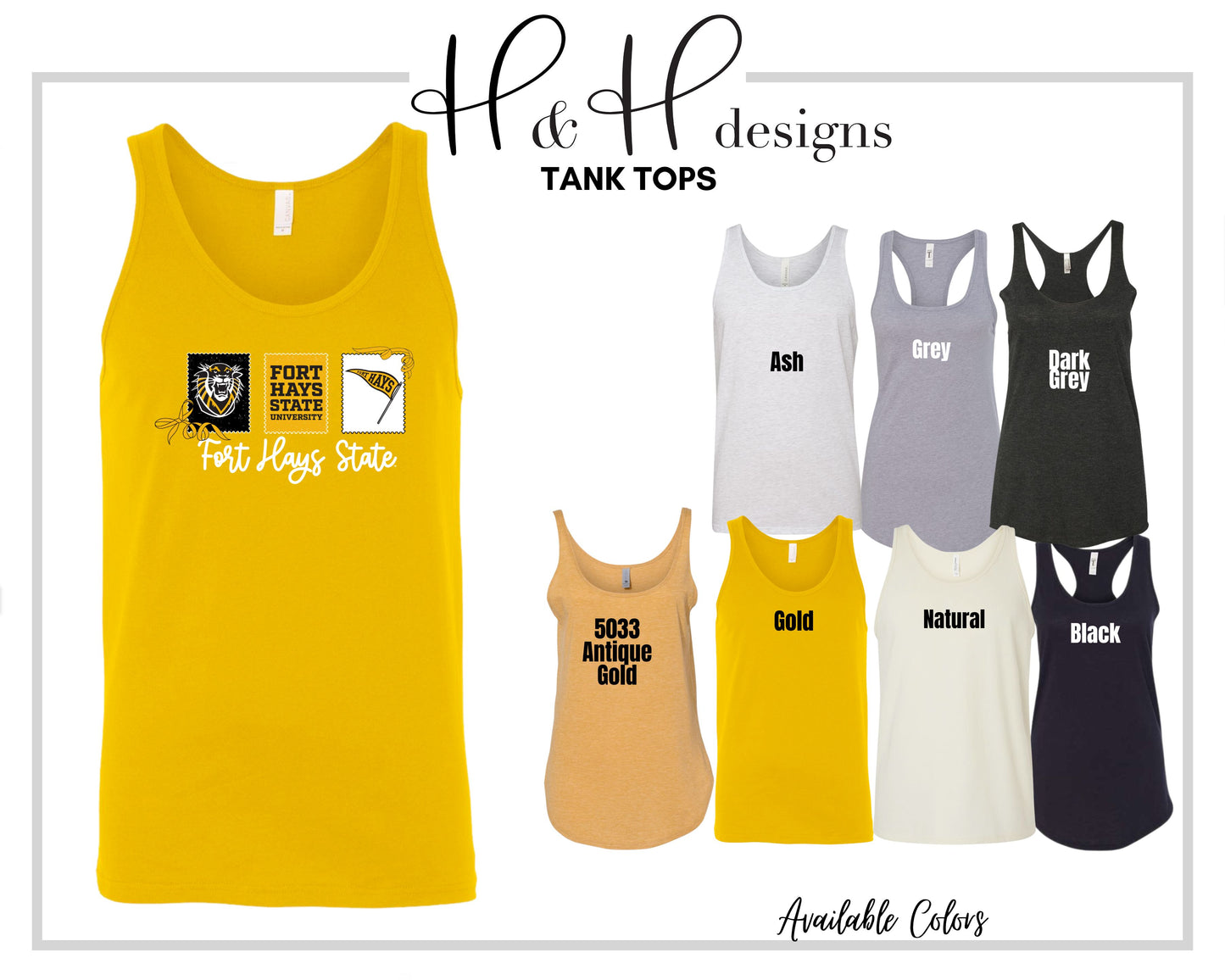 Fort Hays State Stamps and Bows ~ Licensed Apparel ~ HHFHSU113