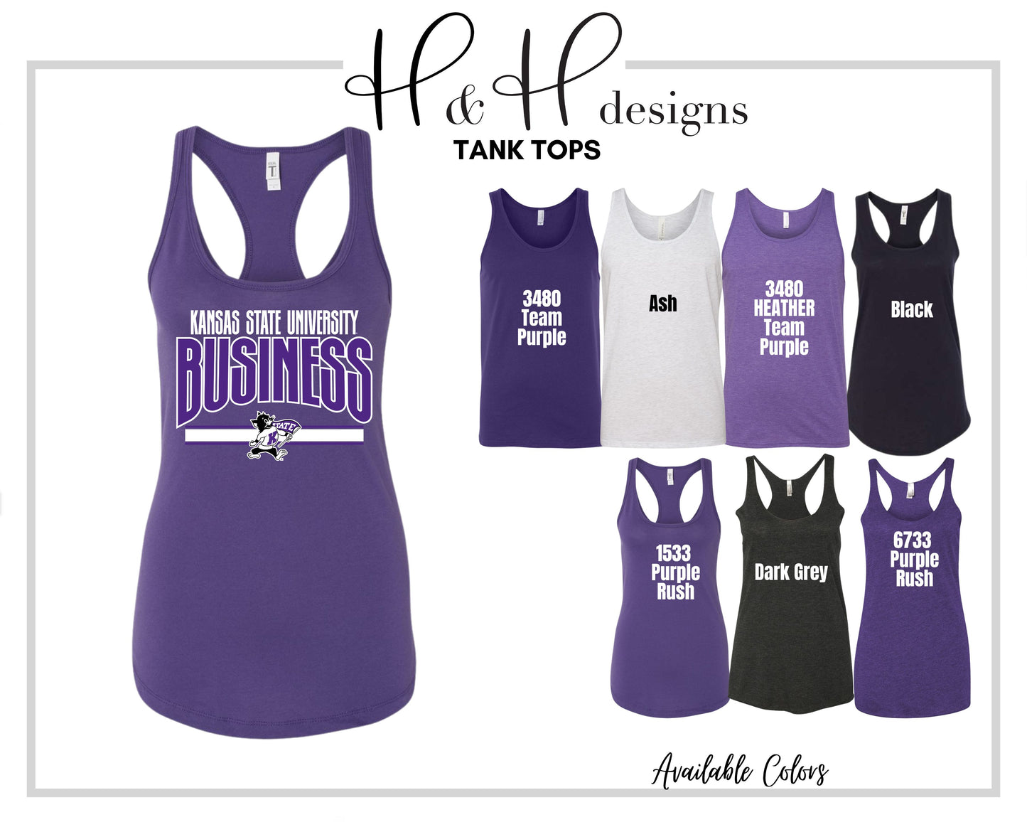Kansas State University Business Warp ~ Licensed Apparel ~ HHKSU211