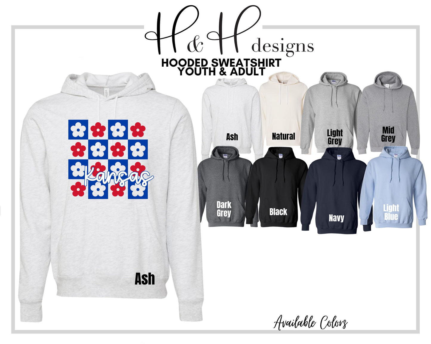 Kansas Daisy Block~ Licensed Apparel ~ HHKU108