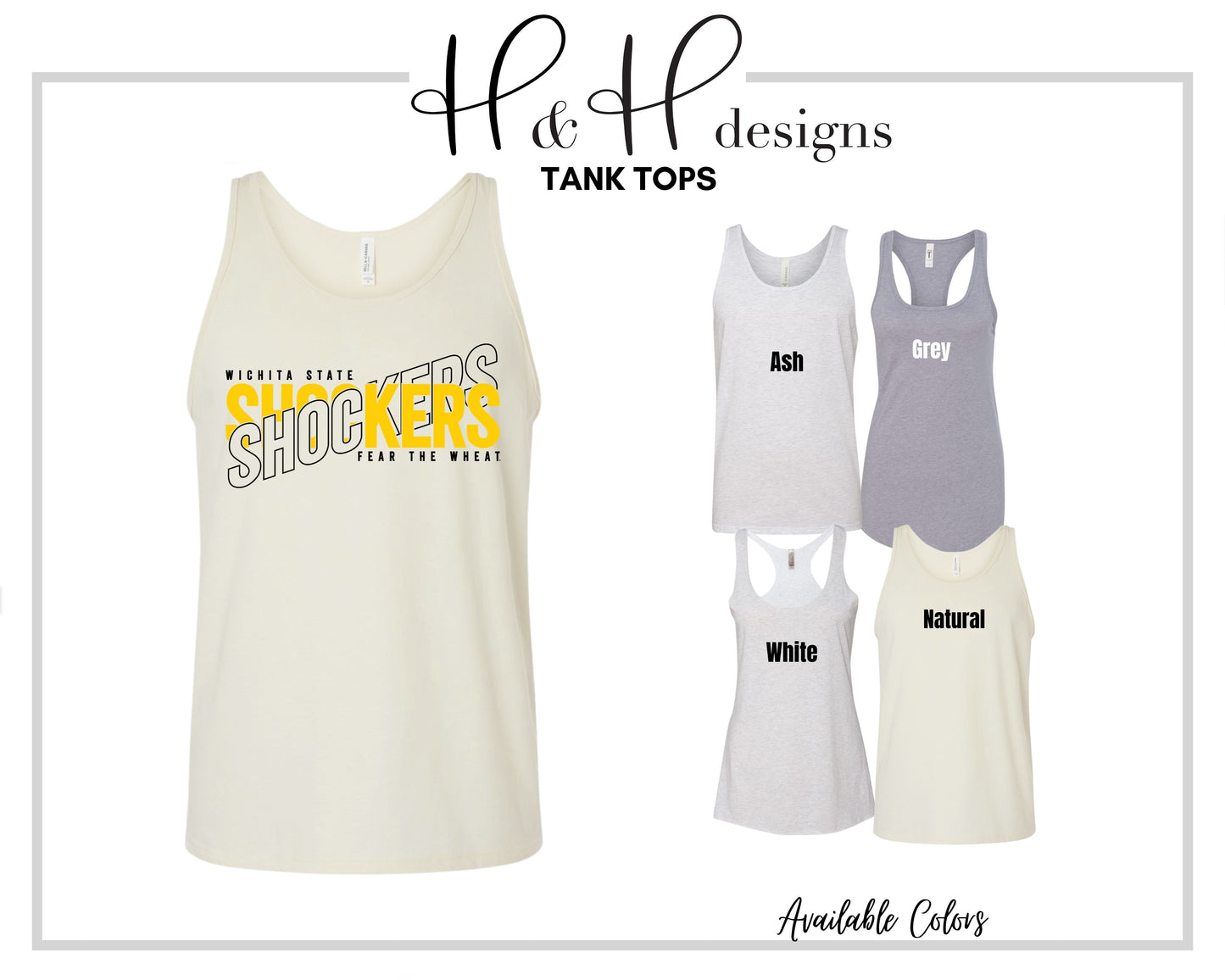 Wichita State Shockers Double Vision  ~ Licensed Apparel ~ HHWSU105