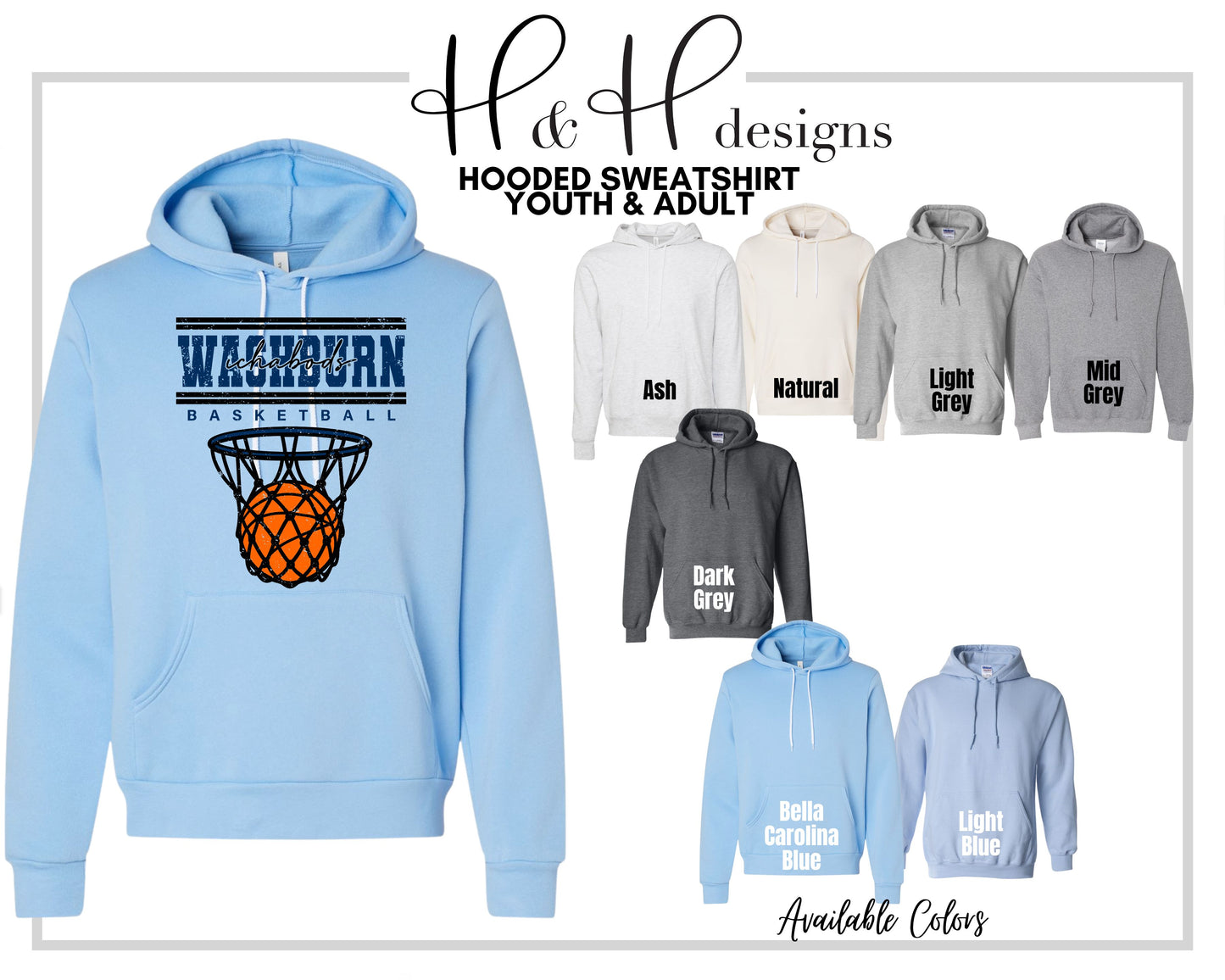 Washburn Ichabods Double Lined Basketball ~ Licensed Apparel ~ HHWU230