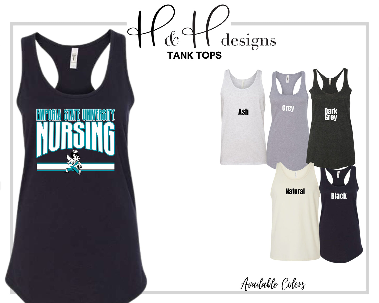 Emporia State University Nursing Warp ~ Licensed Apparel ~ HHESU147