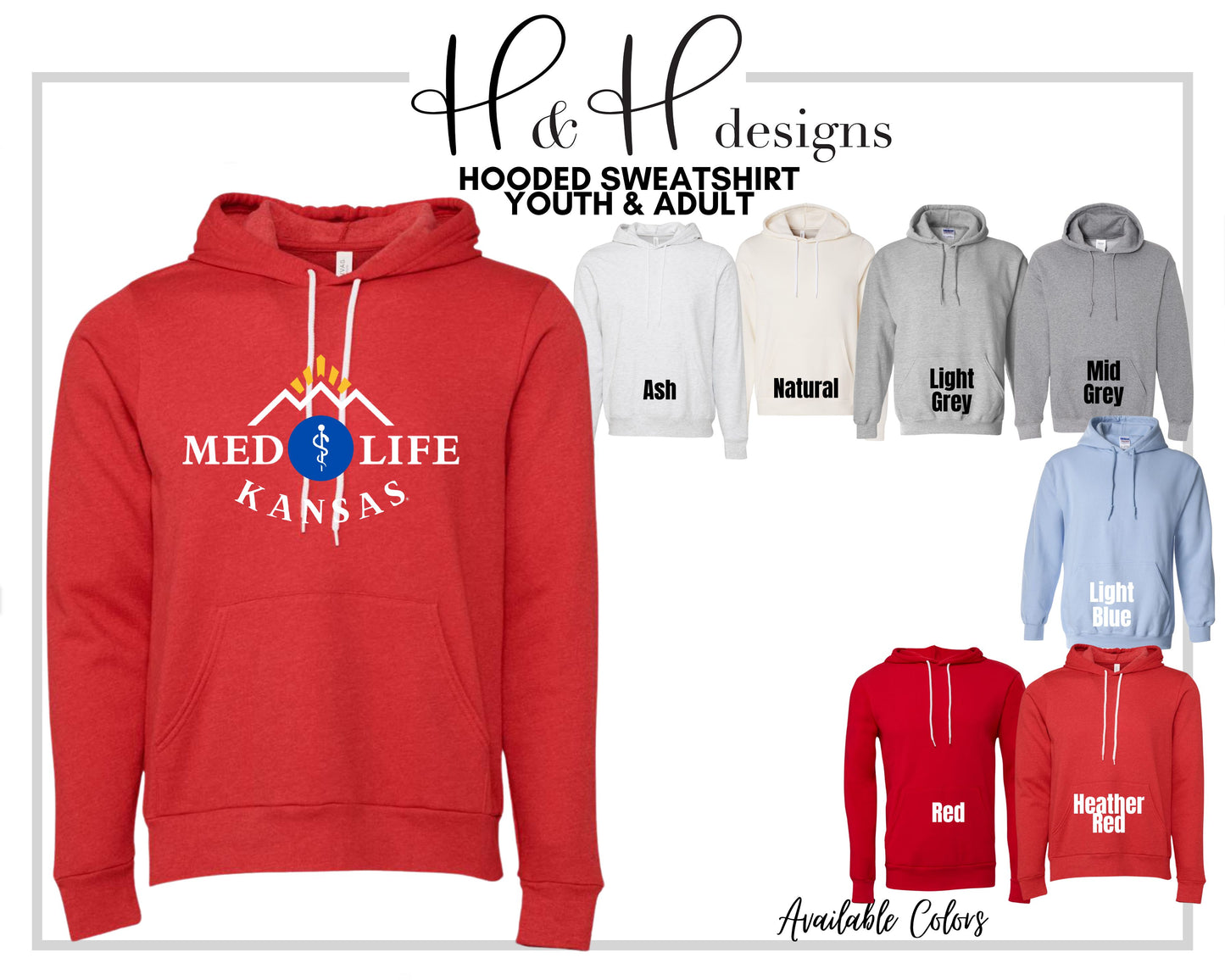 Medlife Kansas for Red~ KU Medlife Licensed Apparel ~ HHKU146