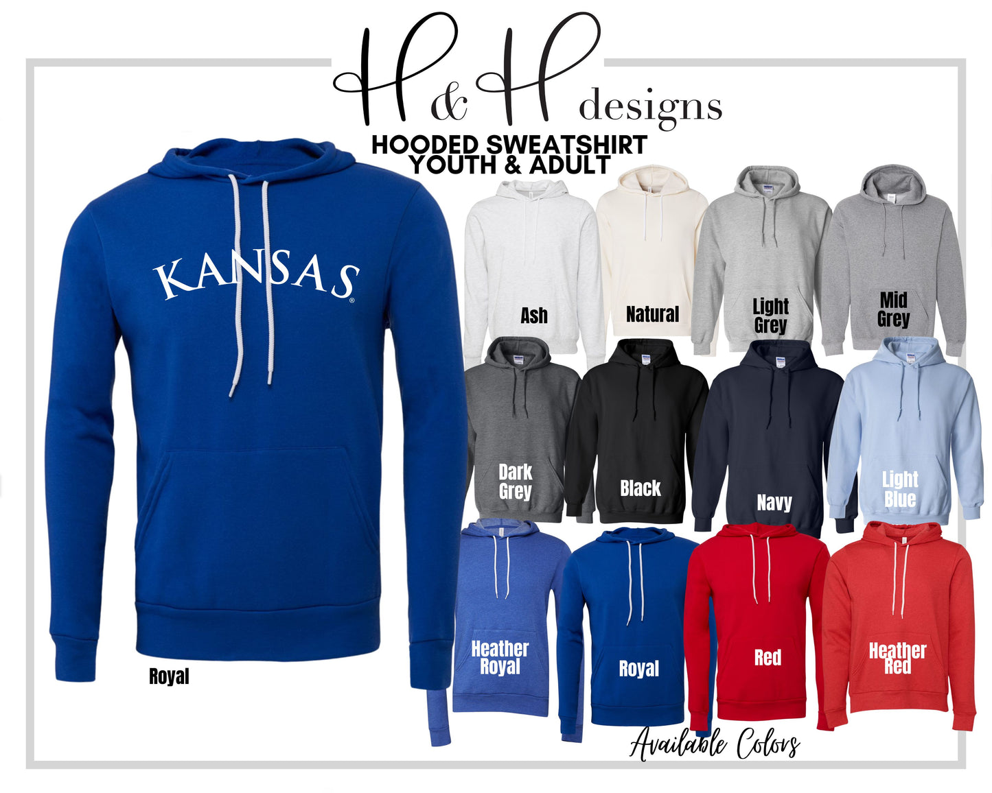 Kansas Official Arch ~ Licensed Apparel ~ HHKU130