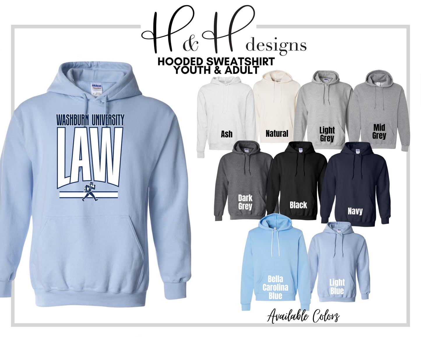 Washburn University Law Warp ~ Licensed Apparel ~ HHWU241